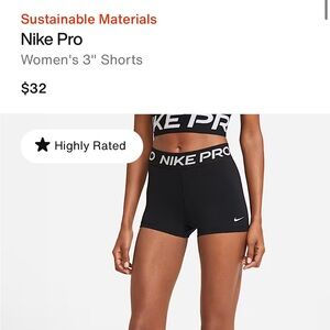 Nike Pro 3" Shorts